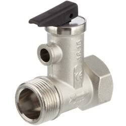 Brass male/female threaded safety valve