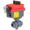 U-PVC 2 way ball valve PTFE with electrical actuator - female thread