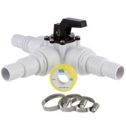 U-PVC 3 way rotating seal valve | Pool heater regulator