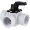 U-PVC 3 way rotating seal valve | Pool heater regulator female thread 1 1/2"