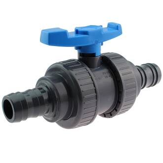 PVC-U Kugelhahn 2fach Schlauchtülle 38mm