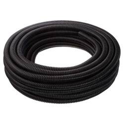 Tubo flessibile spiralato in PVC nero