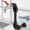 IBC container set with swan-neck tap