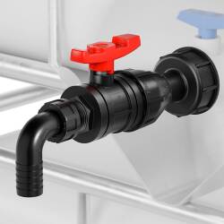 IBC container coupling S60*6 with plastic ball valve