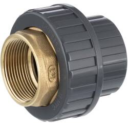 U-PVC solvent union x brass female thread