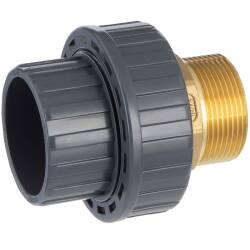 U-PVC solvent union x brass male thread