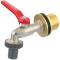 Tank connector with brass water spigot 3/4" steel handle