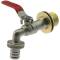 Tank connector with brass water spigot 3/4" A2 ss handle