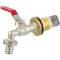 Tank connector with brass water spigot 3/4" A2 ss handle and filter