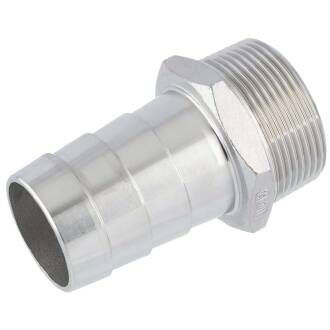 Edelstahl V4A Schlauchtülle Aussengewinde 1 1/2" x 40mm