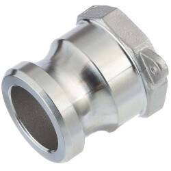 Stainless steel V4A type A male part with female thread