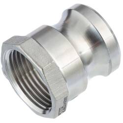 Stainless steel V4A type A male part with female thread