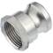 Stainless steel V4A type A male part with female thread