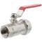 Brass ball valve compression fitting x female thread with steel handle