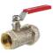 Brass ball valve compression fitting x female thread with steel handle 20mm x 1/2"