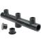 Collettore di distribuzione a 3 vie centrale in PVC-U 63mm
