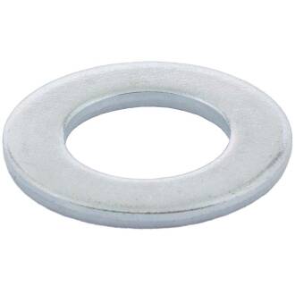 Zinc-coated steel plain washer without chamfer DIN 125 21mm for M20