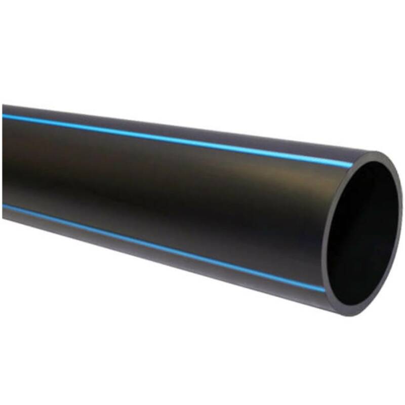 50 mm PE-Rohr Stange 100 cm lang blau schwarz gerade SDR 11 PE Rohr DVGW 