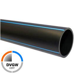 PE pipe 25 x 2,3mm - 16 bar, DVGW 2m Pipe