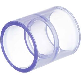 U-PVC trasparent solvent socket 40mm