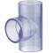 U-PVC trasparent solvent tee 90°