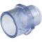 PVC-U transition nipple transparent, glue socket x male thread 32mm x 1"
