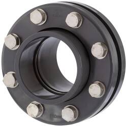 U-PVC flange set incl. gasket and A2 stainless steel screws