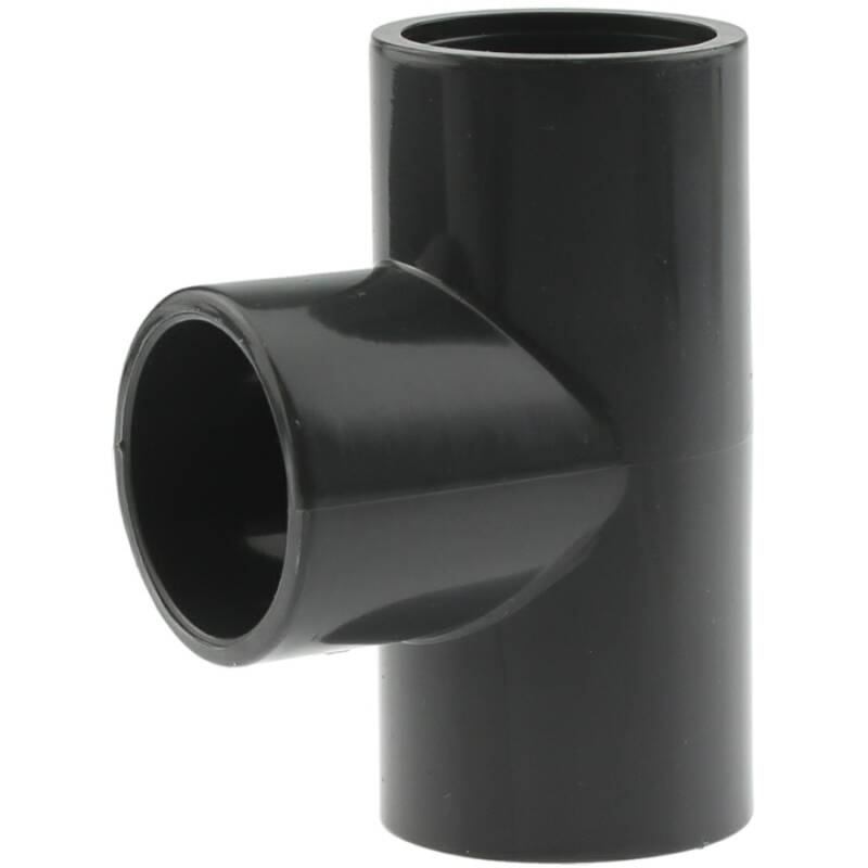 Tee a 90 a incollare, in PVC-U