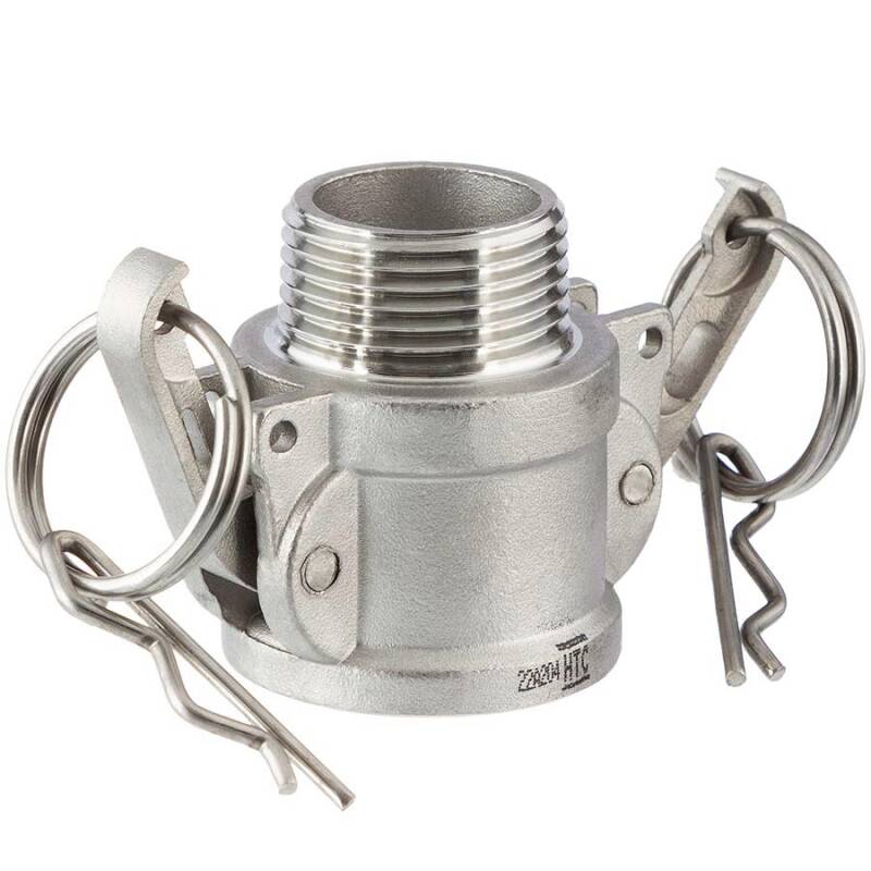 Quick Disconnect QD Typ B 1/2" Mutterteil mit Außengewinde Edelstahl 