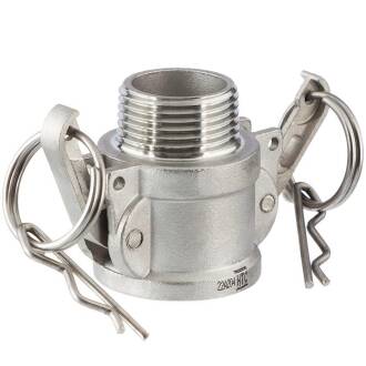 A4 ss CAMLOCK type B female coupler x male thread 3/4"