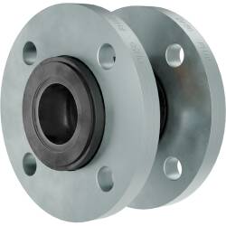 Rubber elastomer compensator steel flange galvanized