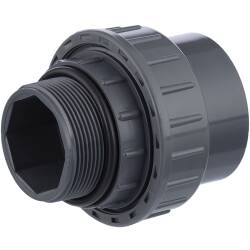 U-PVC solvent union x male thread with O-Ring