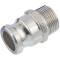 Stainless steel V4A type F Male part with external thread
