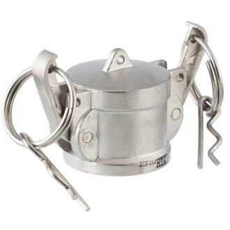 Stainless steel V4A type DC female part with end cap