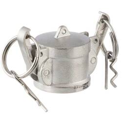 Stainless steel V4A type DC female part with end cap