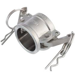 Stainless steel V4A type DC female part with end cap