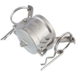 Stainless steel V4A type DC female part with end cap