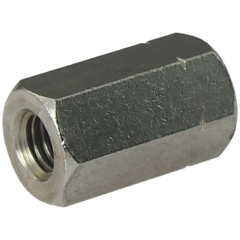 A2 stainless steel threaded connection socket - hexagonal - DIN 6334