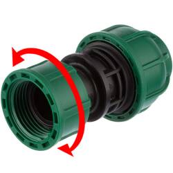 Adapter compression fitting x female thread with nut