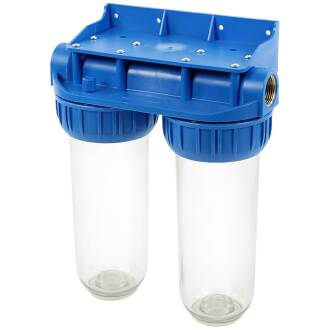 Contenitore doppio per filtro acqua 10" 1/2"