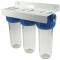 Triple water filter container 10"