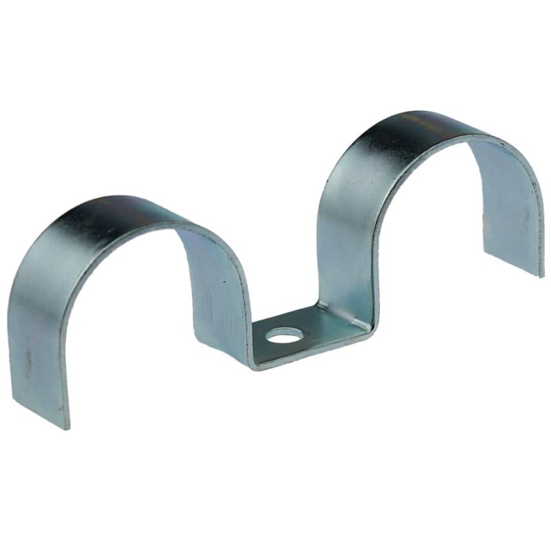 Zinc-coated steel double fixing clip
