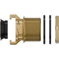 Messing Schnellkupplung System GEKA, Fassverbinder x Aussengewinde