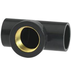 U-PVC solvent tee 90&deg; x brass female thread
