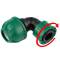 PP bergangswinkel 90, Klemme x berwurfmutter Innengewinde 32mm x 1"