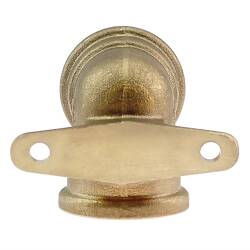 Brass elbow 90&deg; with flange and female thread