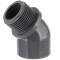 Gomito a 45 a incollare x filetto maschio, in PVC-U, 32mm x 1"