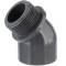 Gomito a 45 a incollare x filetto maschio, in PVC-U, 40mm x 1 1/4"