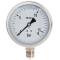 Manometer 4" V2A Glyzerinfüllung Anschluss radial 1/2" Aussengewinde V2A 0 - 6 bar