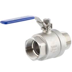 A4 ss female/male threaded two-piece ball valve 1/4&quot;